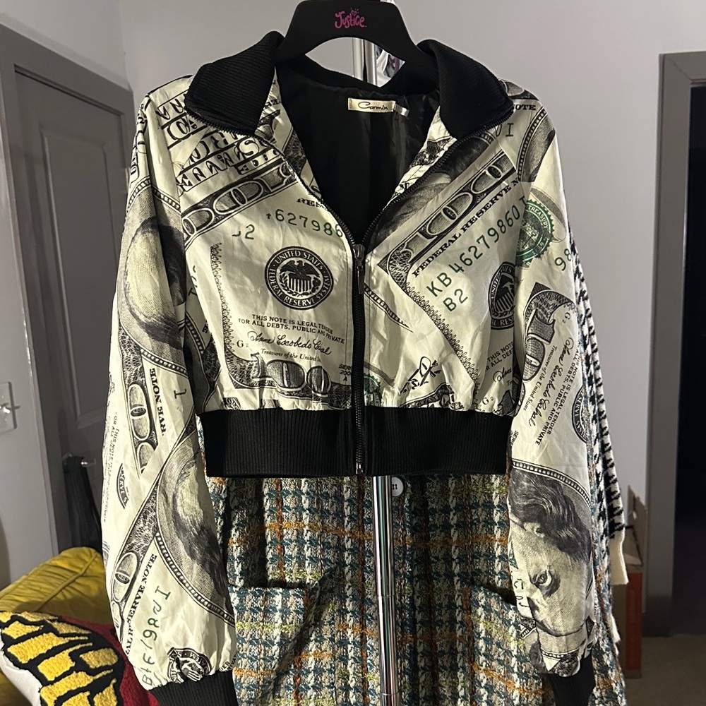 Stylish Money Print Women's Jacket